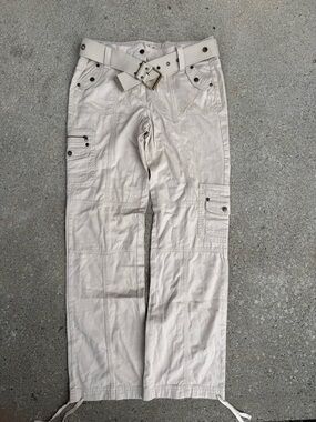 La SENZA Beige Cargo Pants with Belt